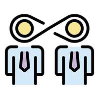 Infinite business collaboration icon color outline vector