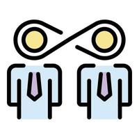 Infinite business collaboration icon color outline vector