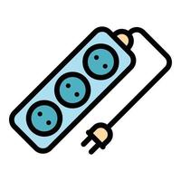 Electric extension icon color outline vector