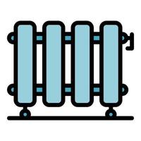 Oil heater icon color outline vector