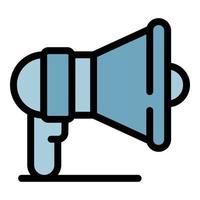 Megaphone icon color outline vector