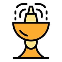 Water drink basin icon color outline vector