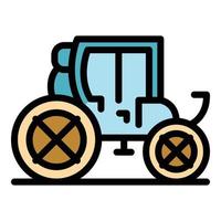 Carriage transport icon color outline vector