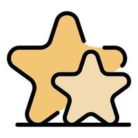 Stars group icon color outline vector