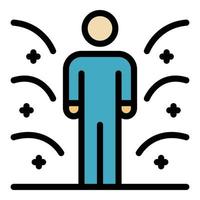 Man web marketing icon color outline vector