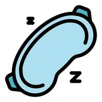 Nighttime mask icon color outline vector