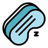 Trip mask sleep icon color outline vector