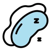 Zzz sleep mask icon color outline vector