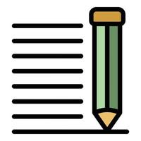 Storyteller pen icon color outline vector