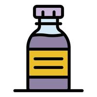 Illness syrup icon color outline vector