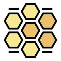 Honey comb procedure icon color outline vector