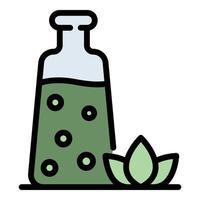 Spa soap bottle icon color outline vector