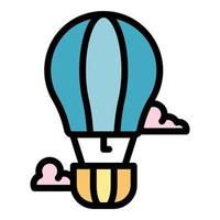 Air balloon innovation icon color outline vector