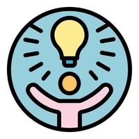 Strategy idea innovation icon color outline vector