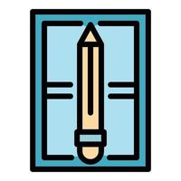 Window installation icon color outline vector