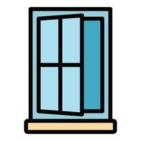 Office window icon color outline vector