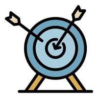 Archer target icon color outline vector