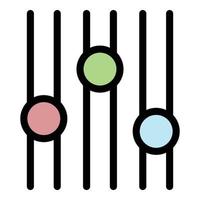 Smart home regulators icon color outline vector