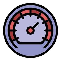 Barometer indicator icon color outline vector