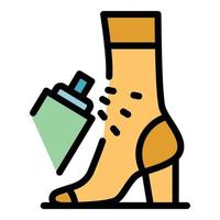 Polish spray shoe icon color outline vector