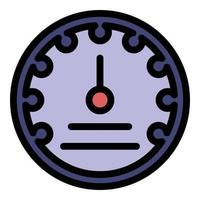 Industrial barometer icon color outline vector