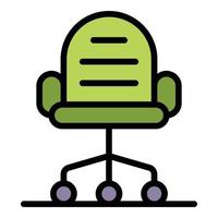 Office chair icon color outline vector