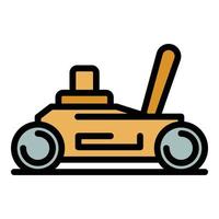 Car jack icon color outline vector