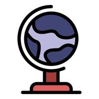 School globe icon color outline vector