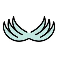 Eagle wings icon color outline vector