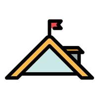 Roof end icon color outline vector