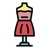 Theater mannequin icon color outline vector
