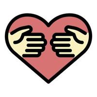 Affection icon color outline vector