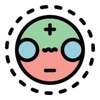 Planet gravity icon color outline vector