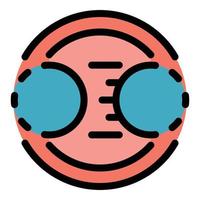 Gravity experiment icon color outline vector