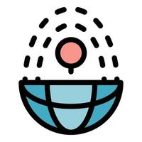 Space gravity power icon color outline vector