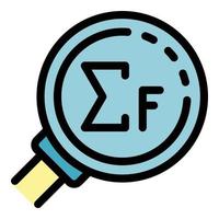 Gravity magnifier icon color outline vector