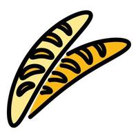 French baguette icon color outline vector