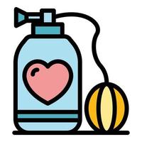 Love french perfume icon color outline vector