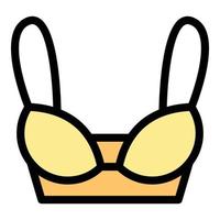 Bra bustier icon color outline vector