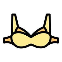 New brassiere icon color outline vector