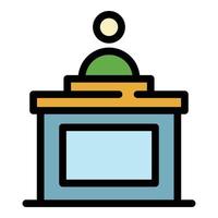 Witness in court icon color outline vector