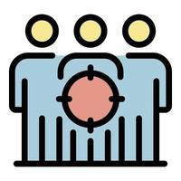 Recruiter team icon color outline vector