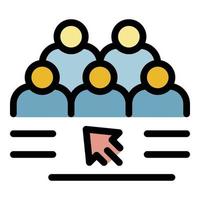 Recruiter people work icon color outline vector