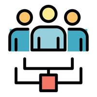 Work with the administrator icon color outline vector