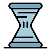 Hourglass icon color outline vector