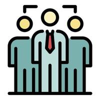 Business team icon color outline vector