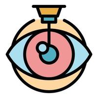 Eye surgery icon color outline vector