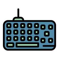 Keyboard device icon color outline vector