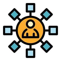 Scheme personal information icon color outline vector