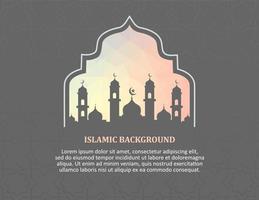 fondo islámico con mezquita vector